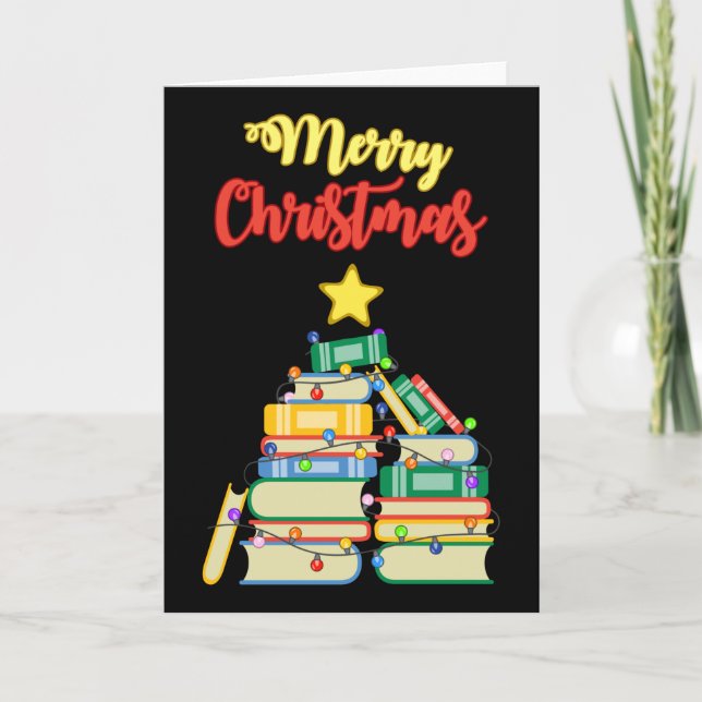 Bookish Christmas Tree II Card (Front)