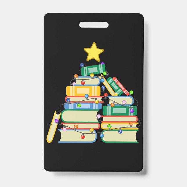 Bookish Christmas Tree II ID Badge (Front)