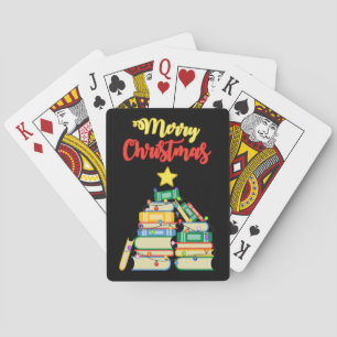 Bookish Christmas Tree II Playing Cards