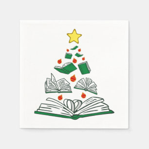 Bookish Christmas Tree III Napkin