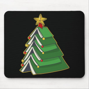 Bookish Christmas Tree IV Mouse Pad