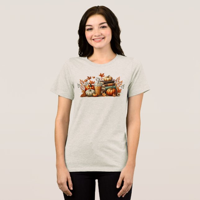 Bookish Fall Tri-Blend Shirt (Front Full)