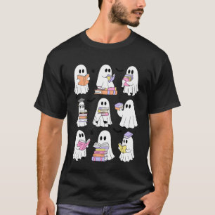 Bookish Ghost Book Lover Retro Spooky Season Hallo T-Shirt