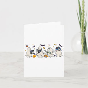 Bookish Ghost Throne Of Gl Halloween  Card