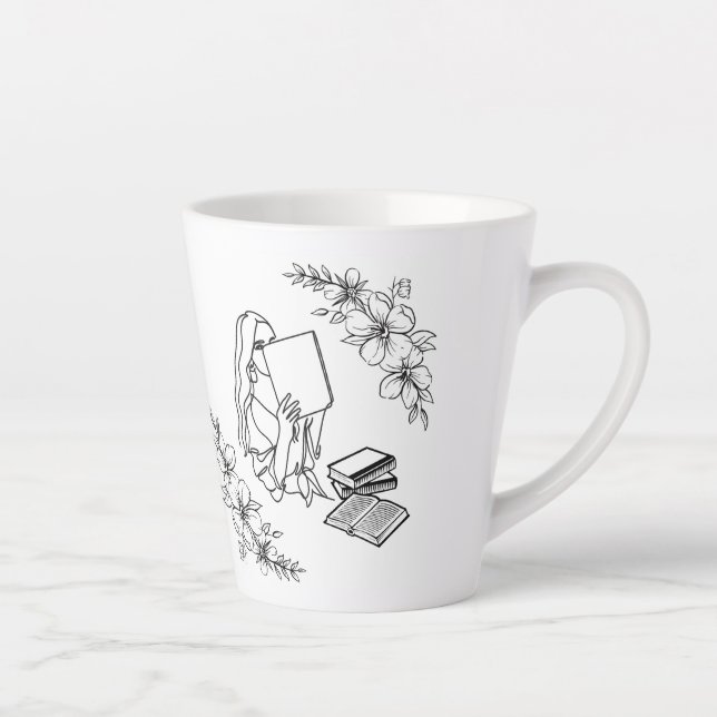 "Bookish Girl" Latte Mug (Right)