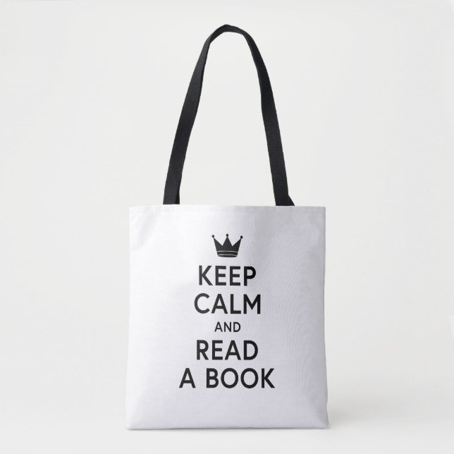 Bookish Keep Calm and Read a Book Tote Bag (Front)