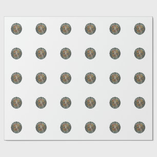 Bookish Library Cat POD Vector Art - Bookish Libra Wrapping Paper