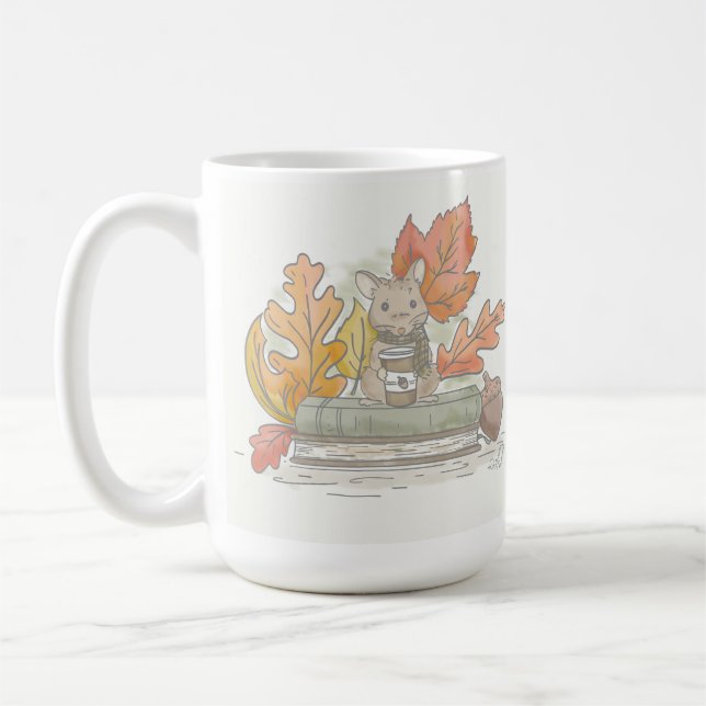 Bookish Mouse  Coffee Mug (Left)