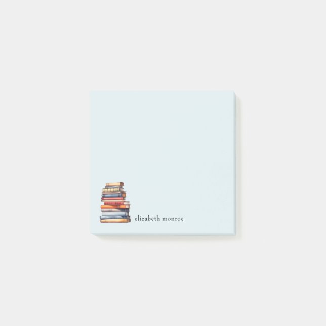 Bookish Personalised Custom Name Post-it Notes (Front)