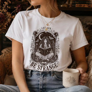 Bookish Witch Let Her Be Strange Vintage Gothic T-Shirt