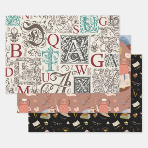 Bookish Wrapping Paper Sheet