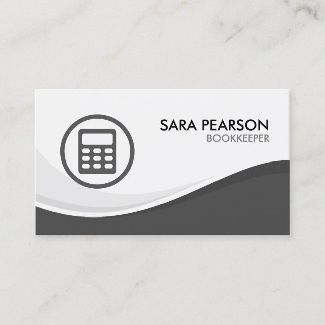 Bookkeeper Accountant Accounting Finance Business Card (Front)