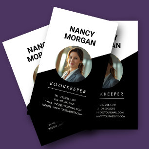 Bookkeeper Accountant Photo  Business Card