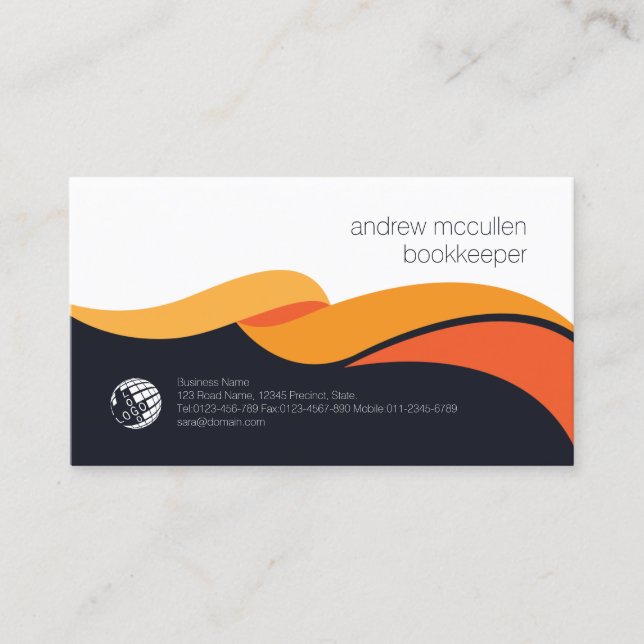Bookkeeper Accounting Finance Business Card (Front)
