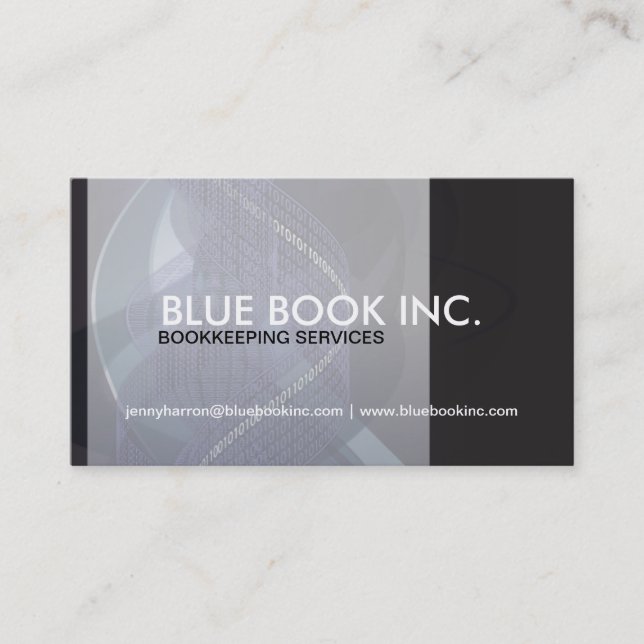 Bookkeeper and Accountant Business Card (Front)
