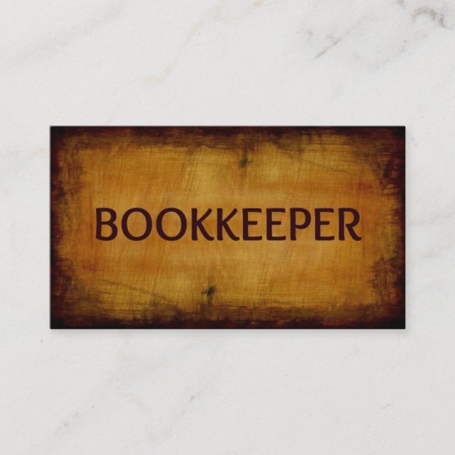 Bookkeeper Business Card (Front)