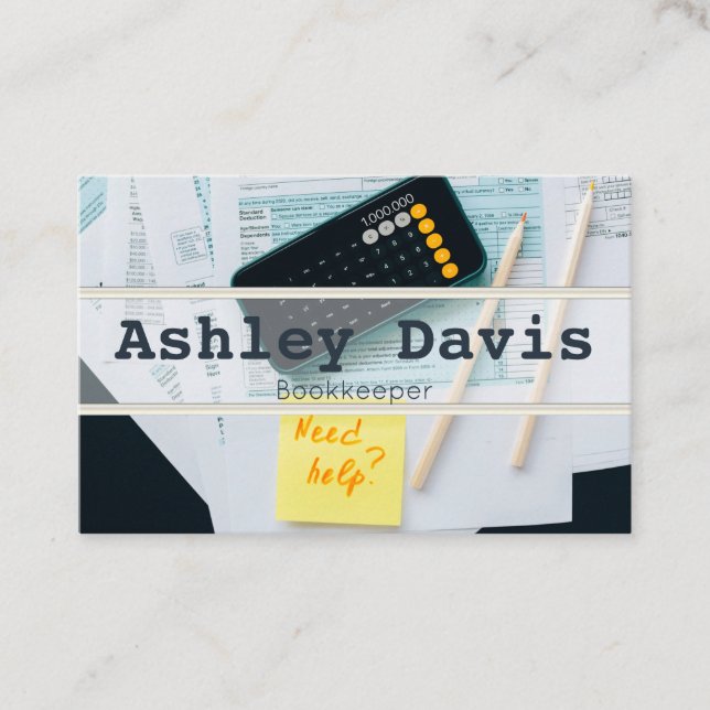 Bookkeeper business cards (Front)