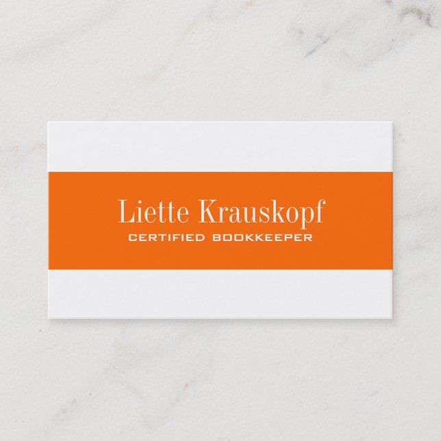 Bookkeeper Business Cards (Front)