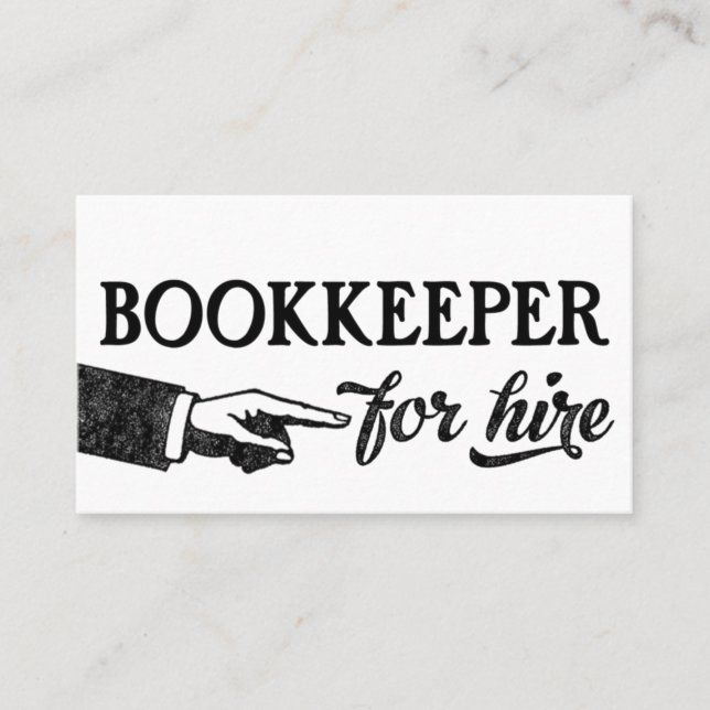 Bookkeeper Business Cards - Cool Vintage (Front)