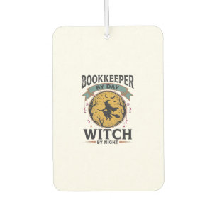 Bookkeeper by Day Witch by Night Vintage Shirt Des Car Air Freshener