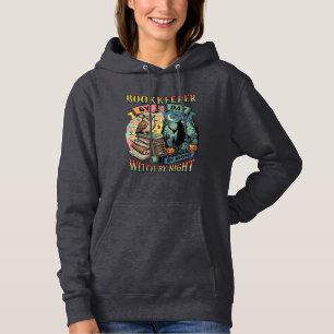 Bookkeeper Day Witch Night Halloween Owl Books Pum Hoodie
