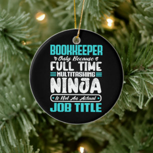 Bookkeeper Job Title Profession Accounting Skills Ceramic Tree Decoration