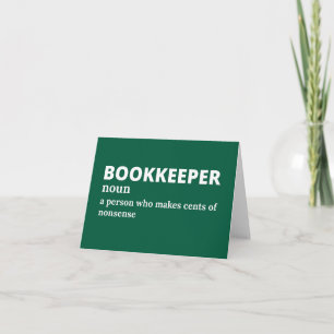 Bookkeeper Meaning Funny Card