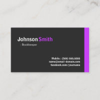 Bookkeeper - Modern Minimal Purple