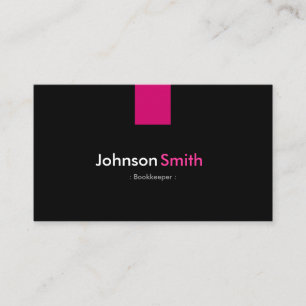 Bookkeeper Modern Rose Pink Business Card