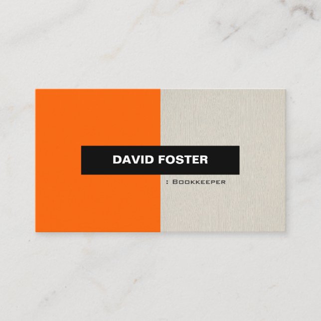 Bookkeeper - Simple Elegant Stylish Business Card (Front)