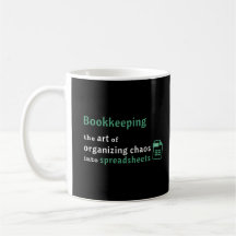 Bookkeeping Art Organising Spreadsheet Mug