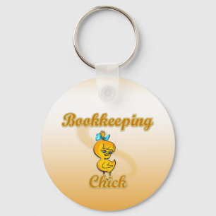 Bookkeeping Chick Key Ring