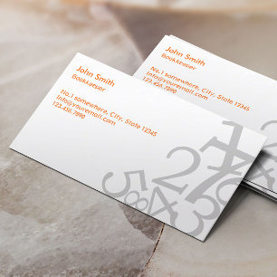 Bookkeeping Random Numbers Bookkeeper Business Card