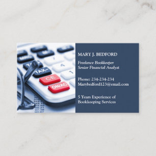 Bookkeeping Services Business Card Template