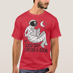 BookLover Astronaut Reading Book Bookworm T-Shirt