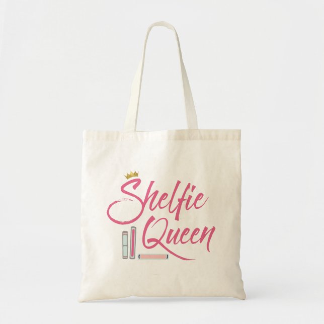 Booklover Shelfie Queen Tote Bag (Front)