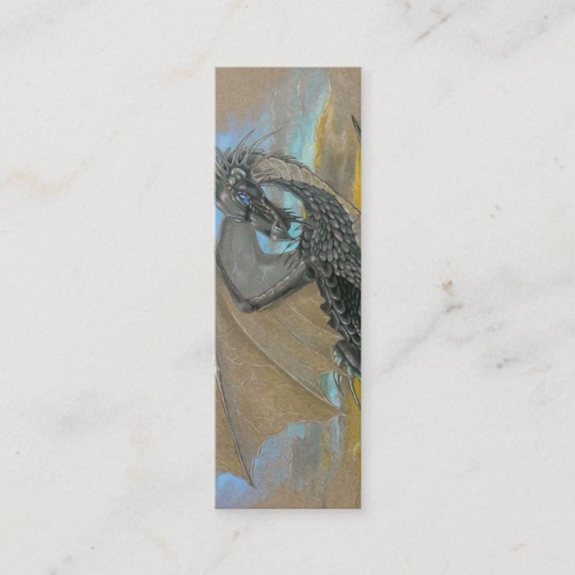 BOOKMARK - Black Dragon Mini Business Card (Front)