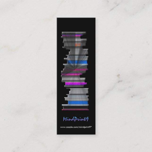 Bookmark - Book-pile Mini Business Card (Front)
