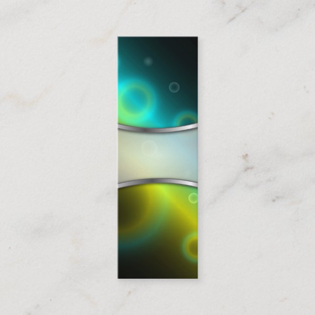 Bookmark Business Card Bubbles Abstract Background (Front)
