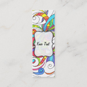 Bookmark Business Card Floral abstract background