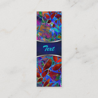 Bookmark Business Card Floral Stained Glass
