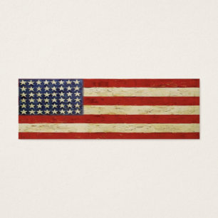 Bookmark Card with Vintage American Flag