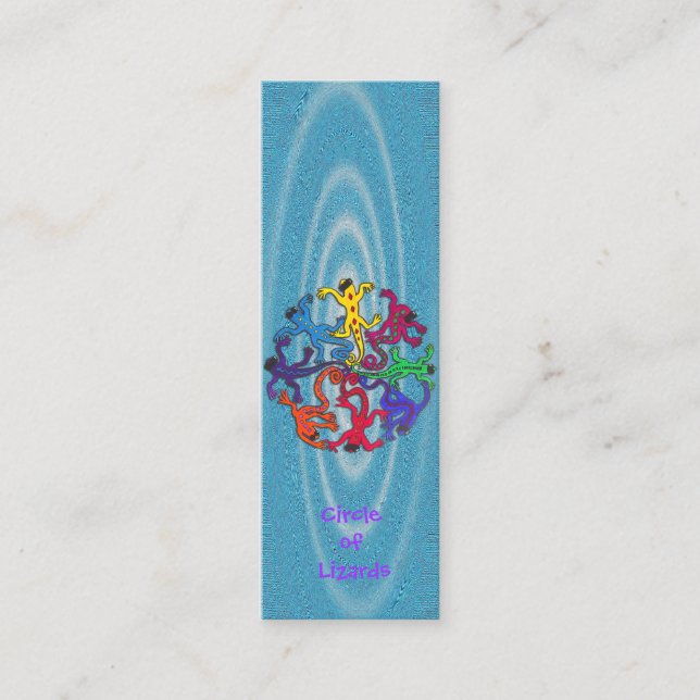 Bookmark - Circle of Lizards Mini Business Card (Front)
