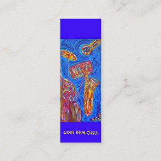 Bookmark - Cool Blue Jazz Mini Business Card