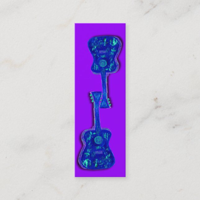 Bookmark - Groovy Guitars Mini Business Card (Front)