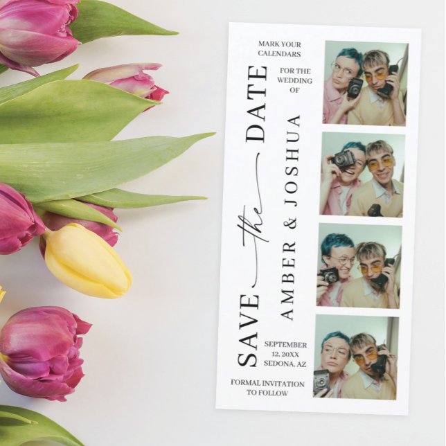 Bookmark Photo Booth Unique Save The Date (Creator Uploaded)