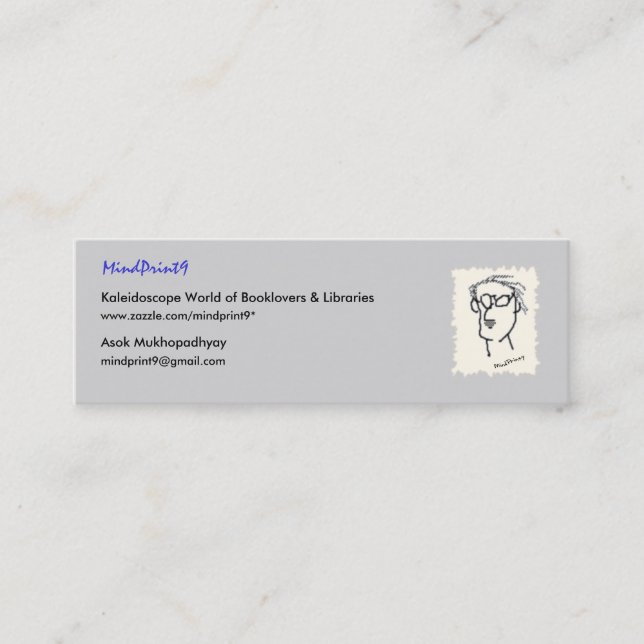 Bookmark Read-Think-Share Mini Business Card (Front)