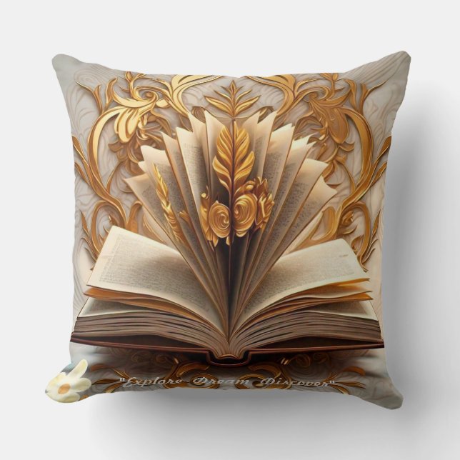 "Bookmarked for Life" Cushion (Front)