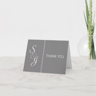 Bookmarked Thank You Note-grey Card