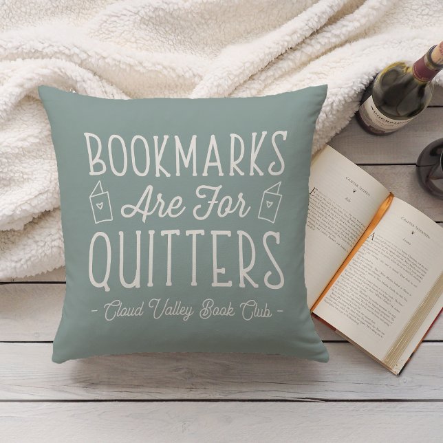 Bookmarks Are For Quitters Personalised Book Club Cushion (Creator Uploaded)